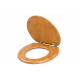 Capac WC, inchidere lenta, design lemn, maro