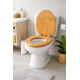 Capac WC, inchidere lenta, design lemn, maro
