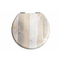 Capac WC inchidere lenta, model lemn