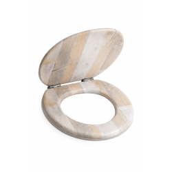 Capac WC inchidere lenta, model lemn