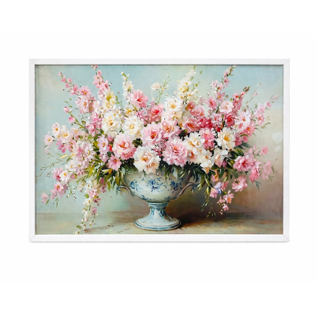 TABLOU CU ARANJAMENT FLORAL ROZ, 30X40-1424, RAC-777498