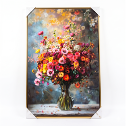 TABLOU CU ARANJAMENT FLORAL 60X90-1730, RAC-777503