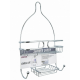 Suport baie din metal, montaj suspendat, finisaj cromat 25x11x39cm