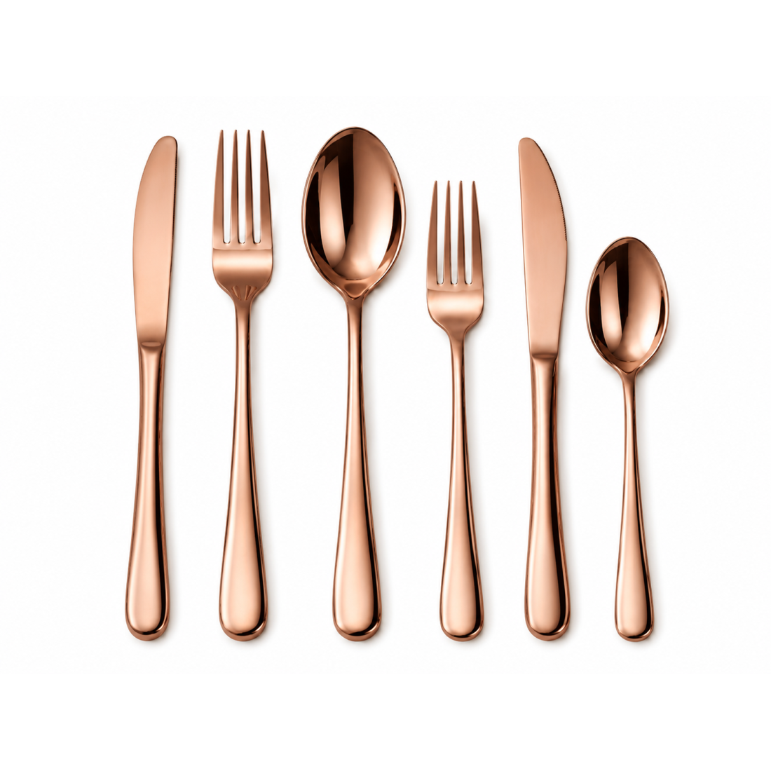 SET 6 TACAMURI ROZ METAL RDB-2394