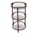 Fructiera etajata, 3 nivele pentru fructe, legume, prajituri, negru 28x28x65cm