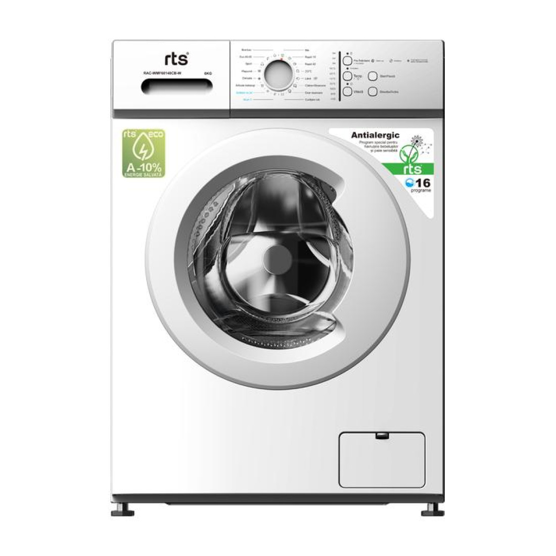 MASINA DE SPALAT RTS RAC-WMF60148CB-W 6KG,1000RPM, CLASA A