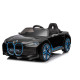Masinuta electrica pentru copii BMW I4 cu doua usi, 12V-7Ah, LED, MP3, USB, Radio, Polipropilena, otel si scaun din piele ecologica, 115x67x45 cm, Negru
