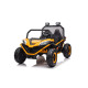 Masinuta electrica tip buggy UTV RDB-608, 24V/10Ah, 300W, roti EVA, scaun piele ecologica, telecomanda, intrare AUX (MP3) / USB / Bluetooth / Radio FM pentru 2 copii, Galben