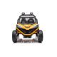 Masinuta electrica tip buggy UTV RDB-608, 24V/10Ah, 300W, roti EVA, scaun piele ecologica, telecomanda, intrare AUX (MP3) / USB / Bluetooth / Radio FM pentru 2 copii, Galben