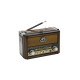 Boxa portabila RDB BT087, functii multiple, radio FM/AM/SW, bluetooth, stereo, Maro inchis
