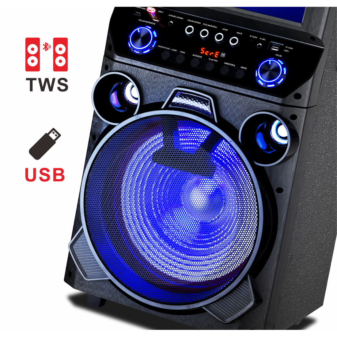 Boxă portabilă RTS-8015 cu tabletă integrată