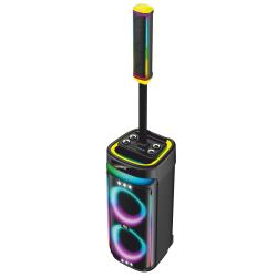 Boxa portabila RTS-8202, 80 W, Bluetooth, USB, TF, FM, TWS, microfon wireless inclus, iluminare RGB