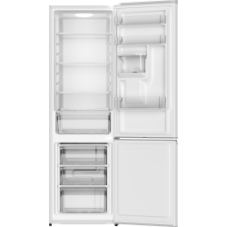 Combina frigorifica RTS RAC-FSRD358DBED-W, 268L (197L+71L), Clasa E, Dozator apa, Total No Frost, Rafturi din sticla, Usi reversibile, 178 cm Inaltime, Alb