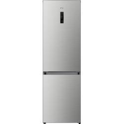 Combina frigorifica RTS RAC-FSRD412CBE-I, 320L (211L+109L), Clasa E, Total No Frost, Rafturi din sticla, Usi reversibile, 185 cm Inaltime, Functie Smart, Functie Quick Cooling si Quick Freeze, Culoare Inox