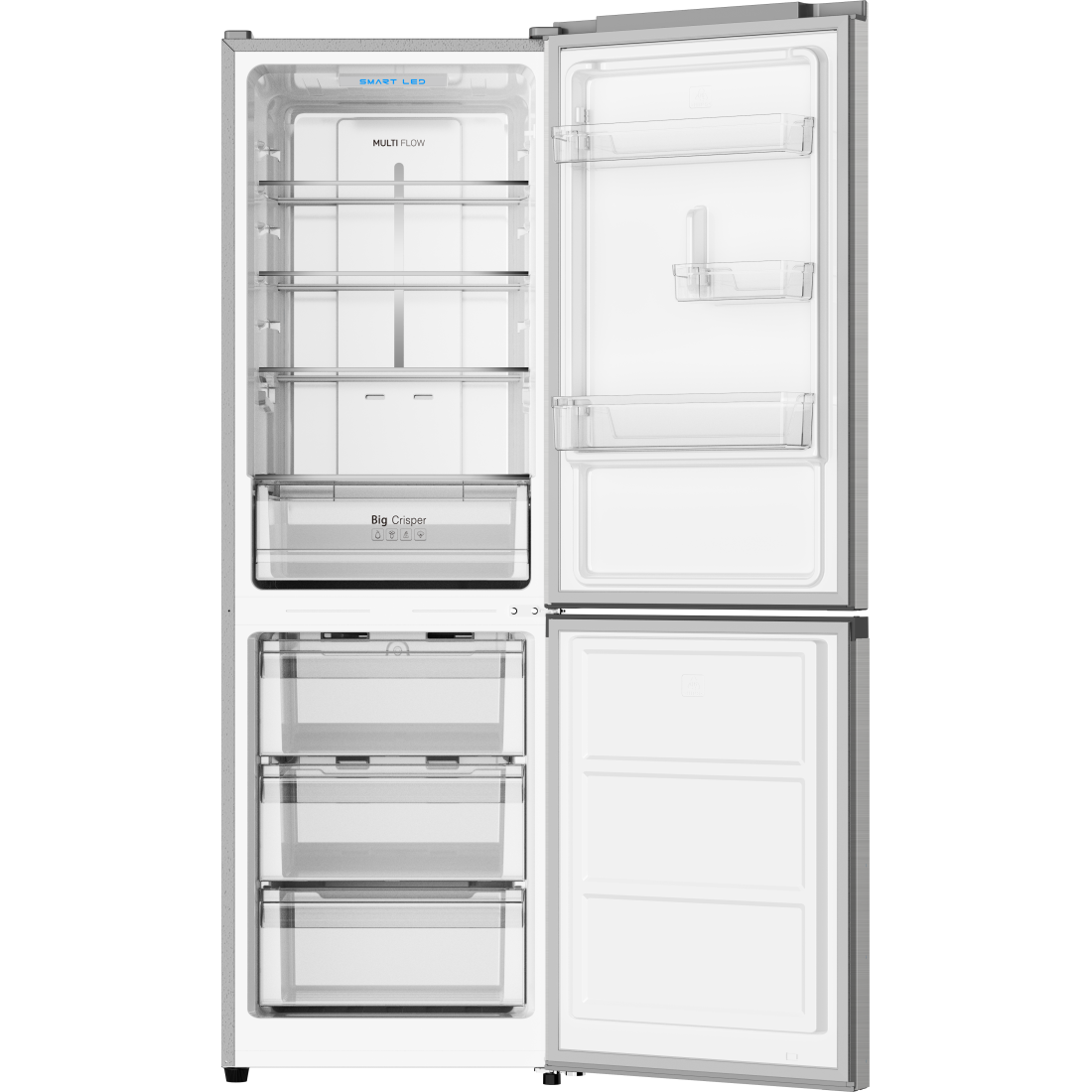 Combina frigorifica RTS RAC-FSRD412CBE-I, 320L (211L+109L), Clasa E, Total No Frost, Rafturi din sticla, Usi reversibile, 185 cm Inaltime, Functie Smart, Functie Quick Cooling si Quick Freeze, Culoare Inox Combina frigorifica RTS RAC-FSRD412CBE-I, 320L (211L+109L), Clasa E, Total No Frost, Rafturi din sticla, Usi reversibile, 185 cm Inaltime, Functie Smart, Functie Quick Cooling si Quick Freeze, Culoare Inox