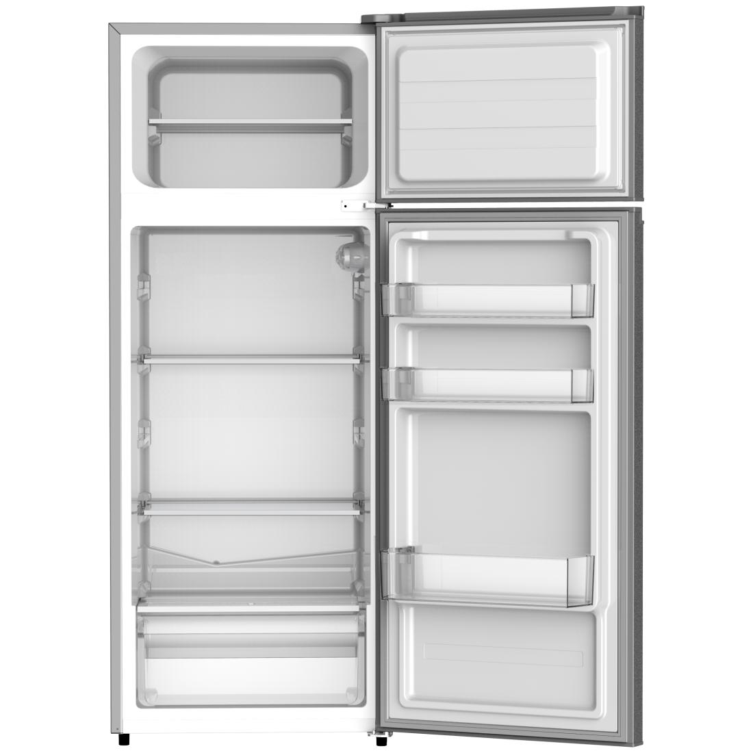 Frigider cu doua usi RTS RAC-FSRD275DTE-S, 210L (168L+42L), Clasa E, Rafturi din sticla, Usi reversibile, H 143 cm, Alb Frigider cu doua usi RTS RAC-FSRD275DTE-S, 210L (168L+42L), Clasa E, Rafturi din sticla, Usi reversibile, H 143 cm, Alb