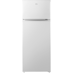 Frigider cu doua usi RTS RAC-FSRD275DTE-W, 210L (168L+42L), Clasa E, Rafturi din sticla, Usi reversibile, 143 cm Inaltime, Alb