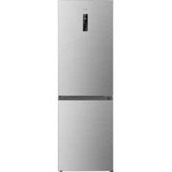 Frigider cu doua usi RTS RAC-FSRD355CBE-I, 290L (201L+89L), Clasa E, Rafturi din sticla, Usi reversibile, Culoare Inox