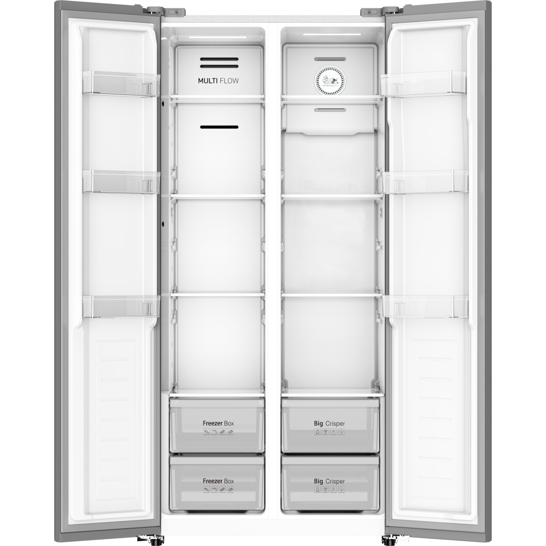 Frigider Side by side RTS RAC-FSBS501WP-S, 473 L, Total No Frost, Clasa E, Display, Functie Smart, Functie Quick Cooling si Quick Freeze, 178.5cm inaltime, Argintiu Frigider Side by side RTS RAC-FSBS501WP-S, 473 L, Total No Frost, Clasa E, Display, Functie Smart, Functie Quick Cooling si Quick Freeze, 178.5cm inaltime, Argintiu