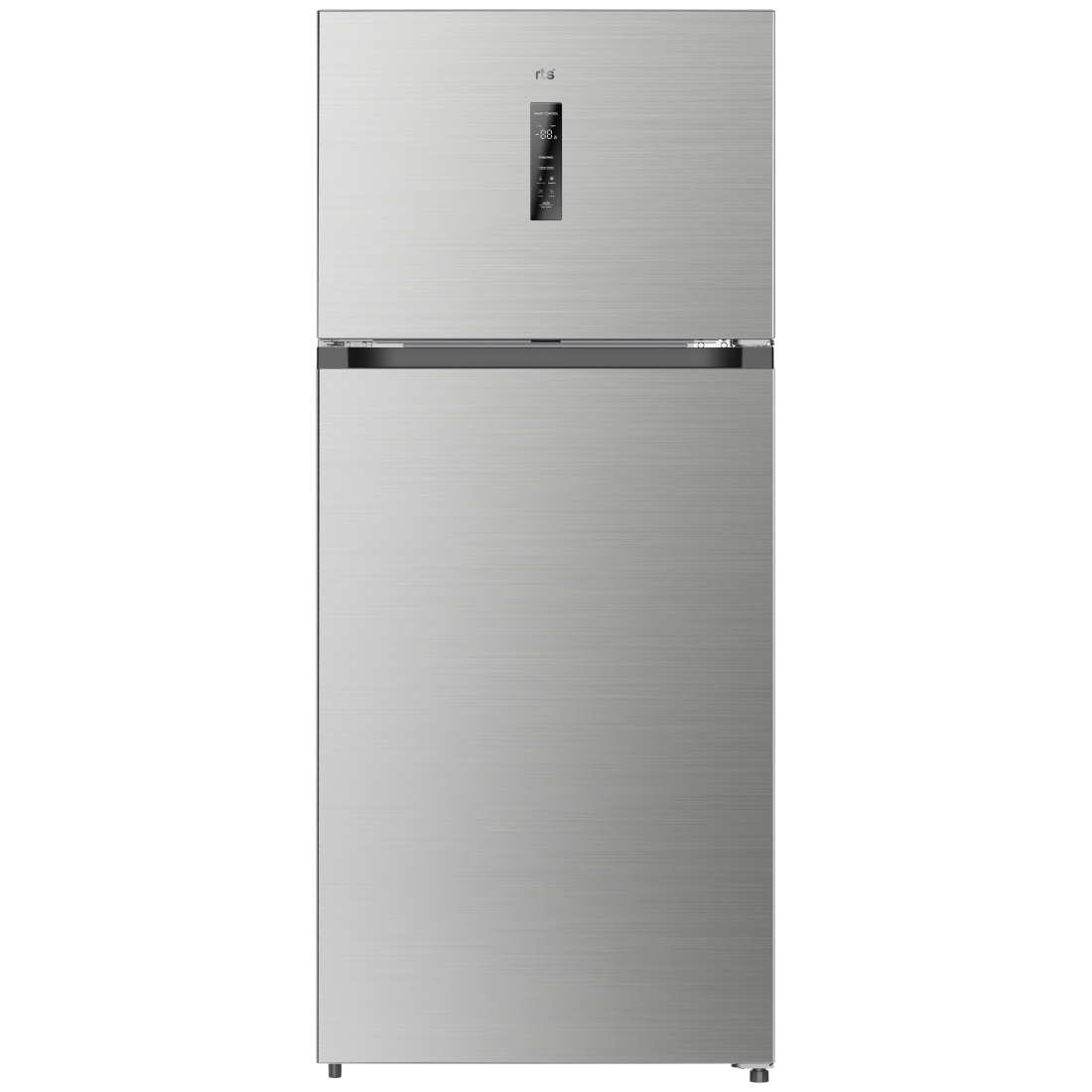 Frigider cu doua usi RTS RAC-FSRD645WTP-INOX, 497L (382L+115L), Clasa E, Total No Frost, Multi Flow, Fresh Zone, Display Digital, Smart Control, H 175 cm, Culoare Inox
