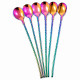 Set 6 paie reutilizabile metalice din inox cu lingurita, 21 cm, pentru cocktail, bauturi, limonada, frappe, whiskey, durabile, usor de curatat, ideale pentru bar, casa, cadou, perfecte pentru petreceri, design multicolor Set 6 paie reutilizabile metalice din inox cu lingurita, 21 cm, pentru cocktail, bauturi, limonada, frappe, whiskey, durabile, usor de curatat, ideale pentru bar, casa, cadou, perfecte pentru petreceri, design multicolor