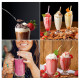 Set 6 paie reutilizabile metalice din inox cu lingurita, 21 cm, pentru cocktail, bauturi, limonada, frappe, whiskey, durabile, usor de curatat, ideale pentru bar, casa, cadou, perfecte pentru petreceri, design multicolor Set 6 paie reutilizabile metalice din inox cu lingurita, 21 cm, pentru cocktail, bauturi, limonada, frappe, whiskey, durabile, usor de curatat, ideale pentru bar, casa, cadou, perfecte pentru petreceri, design multicolor