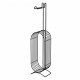 Suport de hartie igienica vertical, 16 x 12 x 64 cm, metal, negru