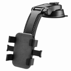 Suport auto pentru telefon cu ventuza, RAC-SL-694, reglare 360 grade, montare pe bord, universal, negru