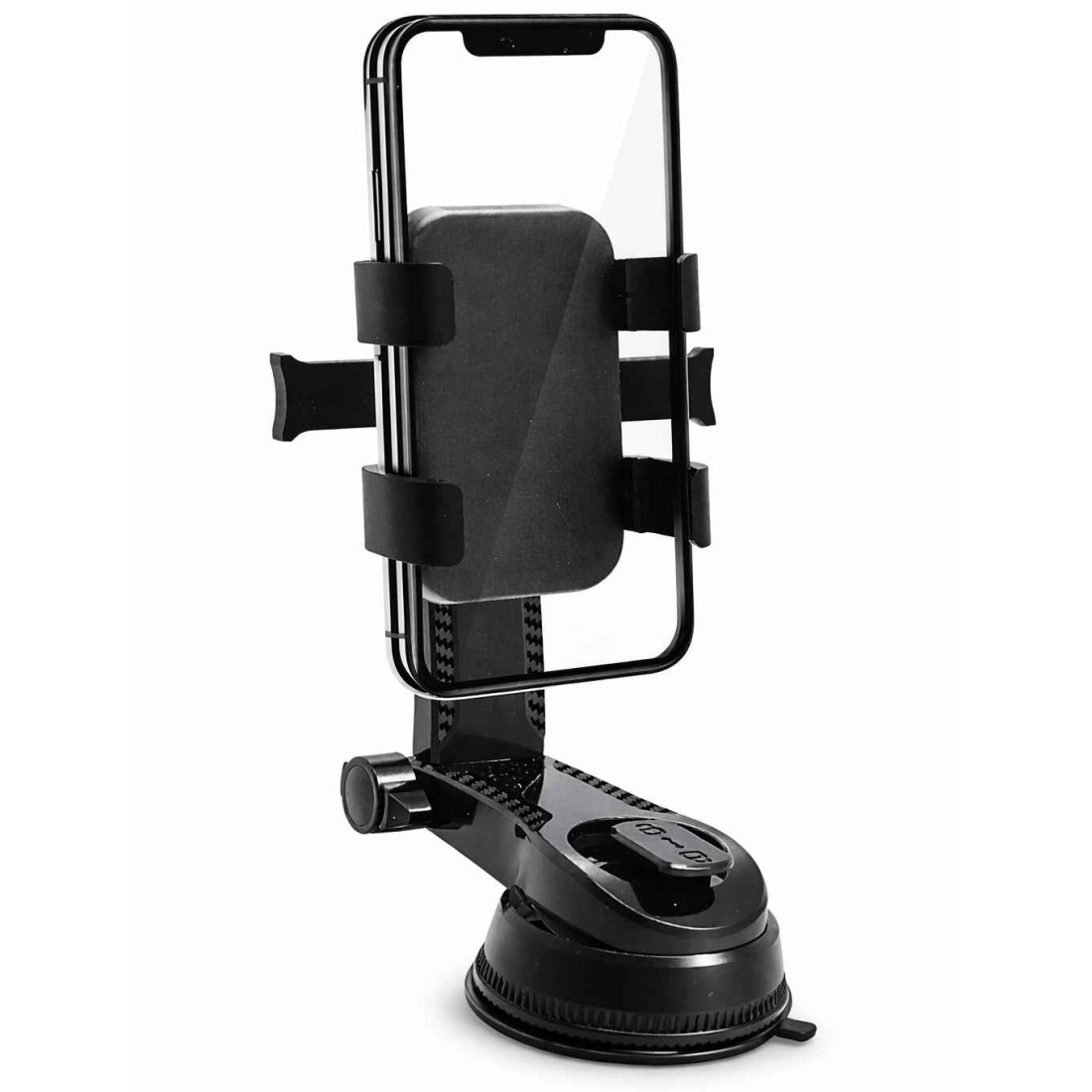 Suport auto pentru telefon cu ventuza, RAC-SL-694, reglare 360 grade, montare pe bord, universal, negru