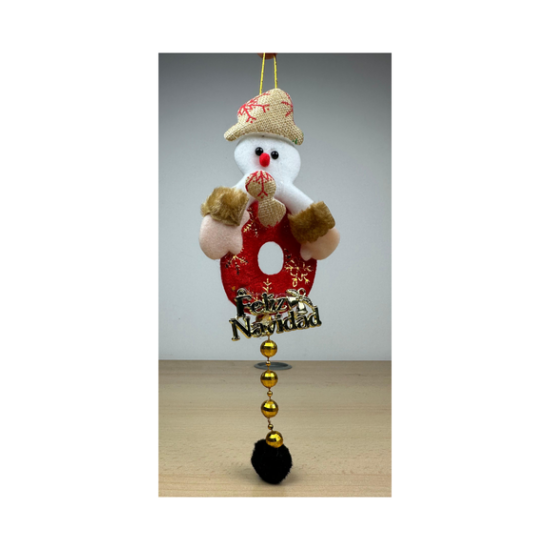 Ornament brad figurina cu clopotel RDB-CXA-5, Alb