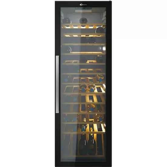 Vitrina de vinuri Candy CWC 200 EELW/N, 82 sticle,H 146CM, NEGRU