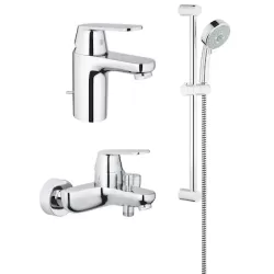 Set 3 in 1 Grohe Eurosmart Cosmo Bath,baterie cada,baterie lavoar,para dus-121655