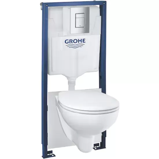 Pachet WC 6 in 1 Grohe BauCeramic ,suspendat,cadru,capac-39586000 Pachet WC 6 in 1 Grohe BauCeramic ,suspendat,cadru,capac-39586000