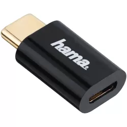 HAMA  ADAPTOR MICROUSB LA USB TC,NEGRU 000178399