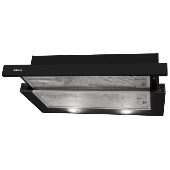 Hota telescopica Hansa OTP6243BH, 60 cm, 270 m3/h, 1 motor, 2 filtre aluminiu, 3 trepte, iluminare LED, negru Hota telescopica Hansa OTP6243BH, 60 cm, 270 m3/h, 1 motor, 2 filtre aluminiu, 3 trepte, iluminare LED, negru