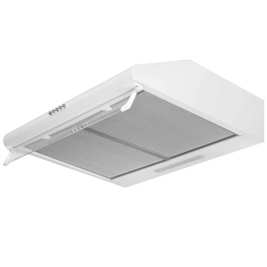 Hota clasica Nobeltek NHO-CL1WH, 60 cm, 2 motoare, 1 filtru aluminiu, lampa LED, 450 mc/h, Alb