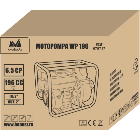 Motopompa WP 196 EPTO / P[CP]: 6.5; D[inch]: 2