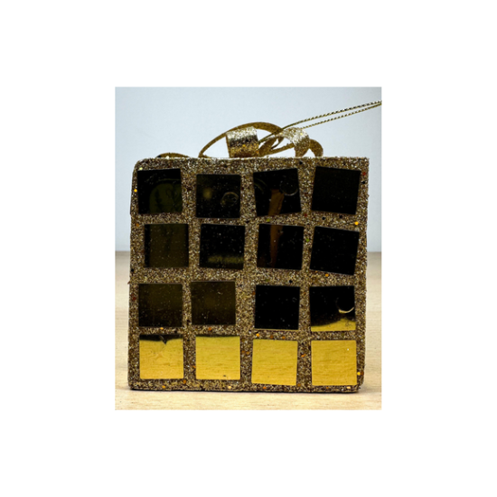 Set 3 buc ornament brad tip cadou RDB-231019, Auriu