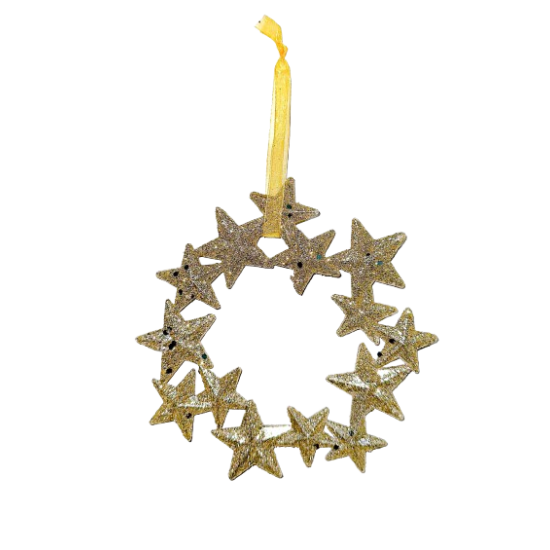 Glob ornamental tip stea RDB-231018, Argintiu, Auriu